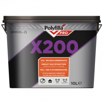 Polyfilla PRO X200 Vul- en Egaliseerpasta - 10 KG