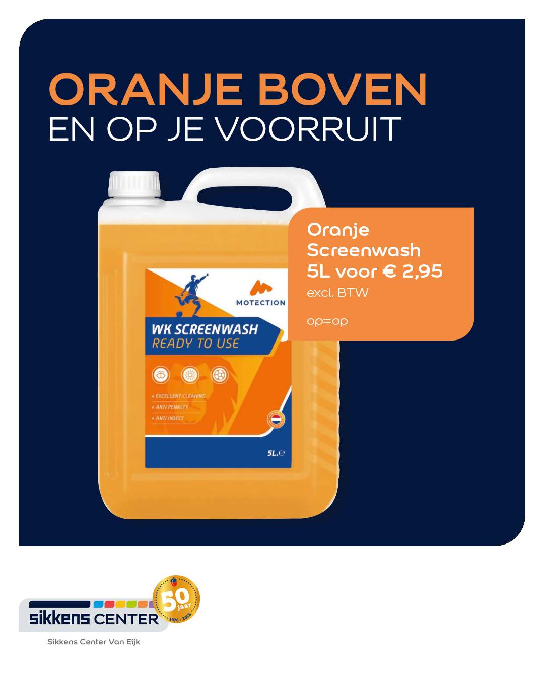 Oranje boven... en op je voorruit!